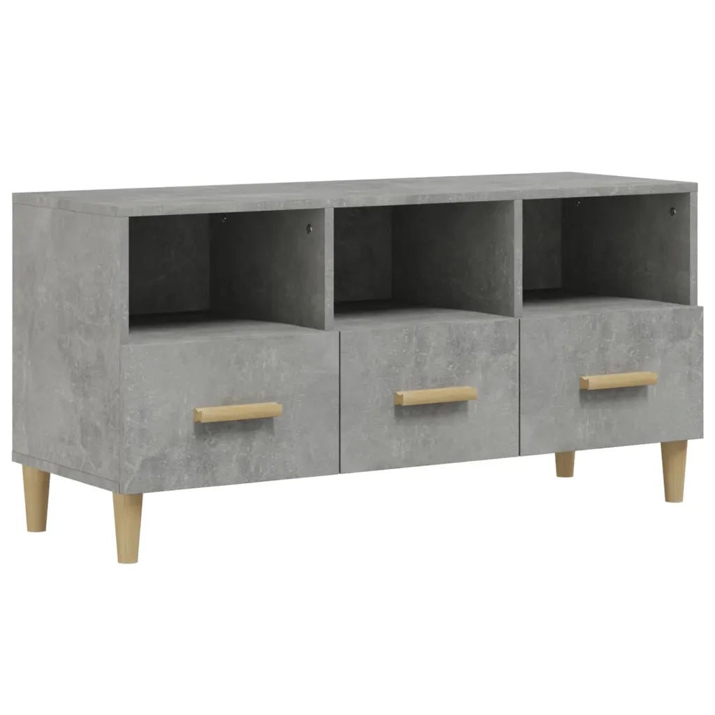 Mobile Porta TV Grigio Cemento 102x36x50 cm Legno Multistrato 812604