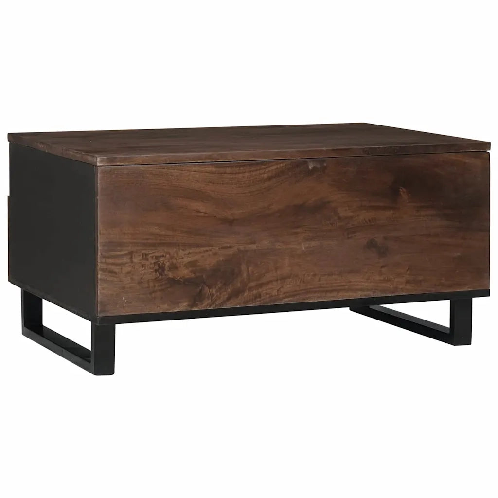 Tavolino da Salotto con Cassetto-Tavolino da soggiorno-Tavolo Marrone e Nero 80 x 54 x 40 cm 858805
