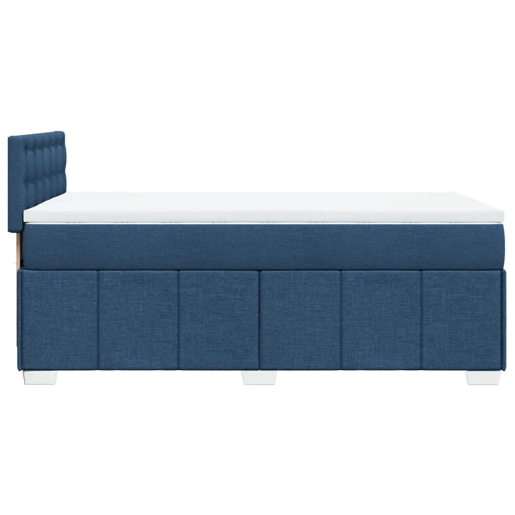 vidaXL Giroletto a Molle con Materasso Blu 80x200 cm inTessuto