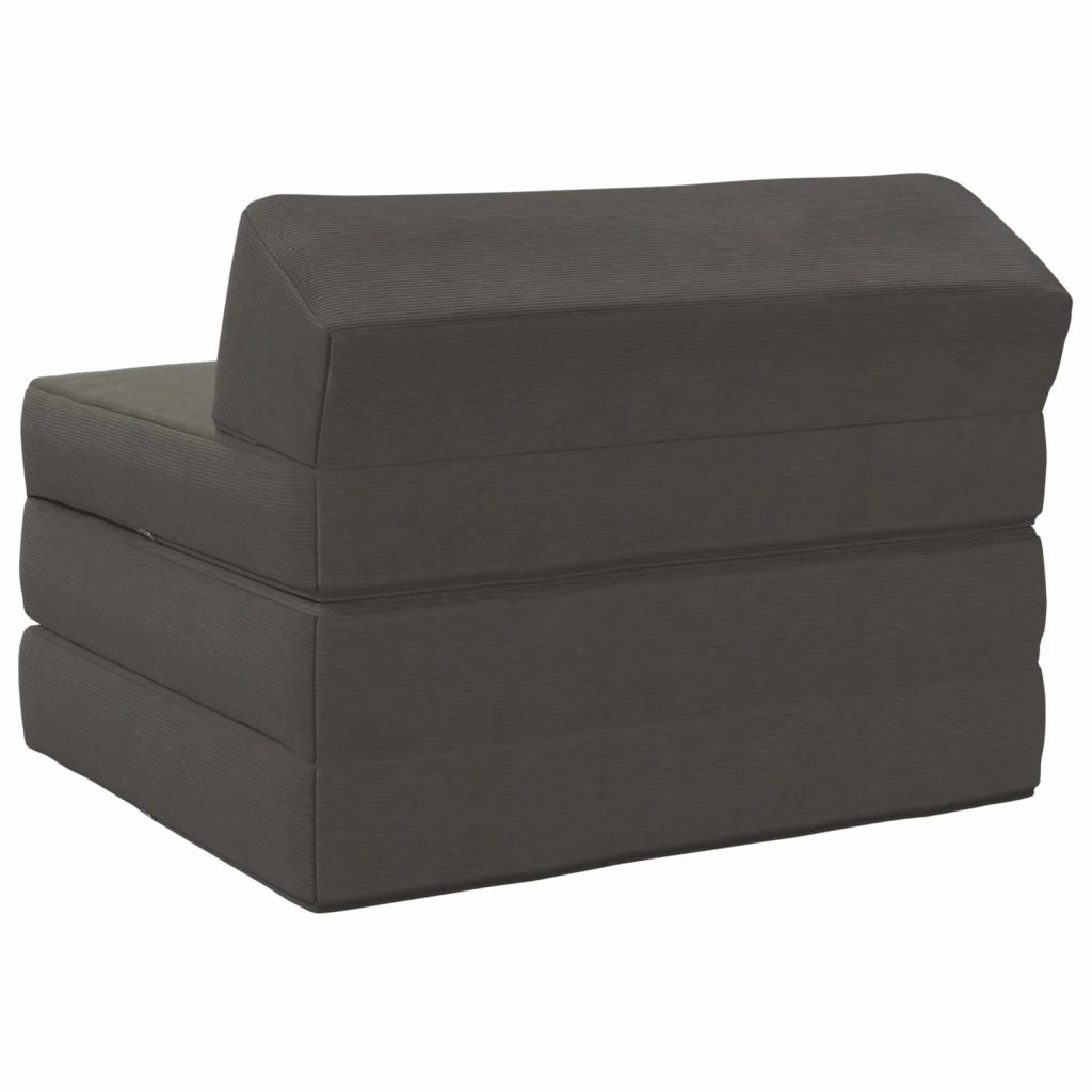 Divano Letto Pieghevole Grigio Scuro 200 x 70 x 10 cm