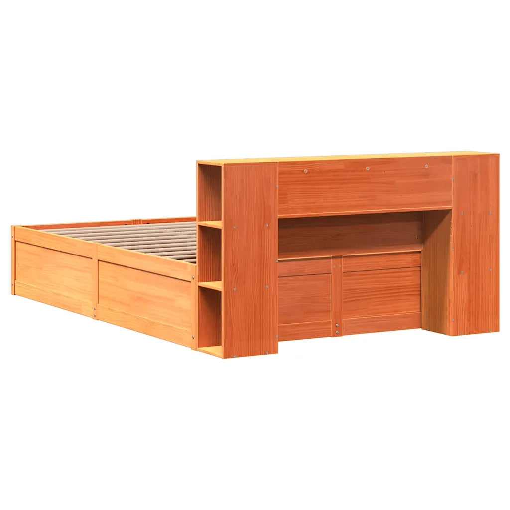 Giroletto senza Materasso Marrone Cera 150x200 cm Legno di Pino