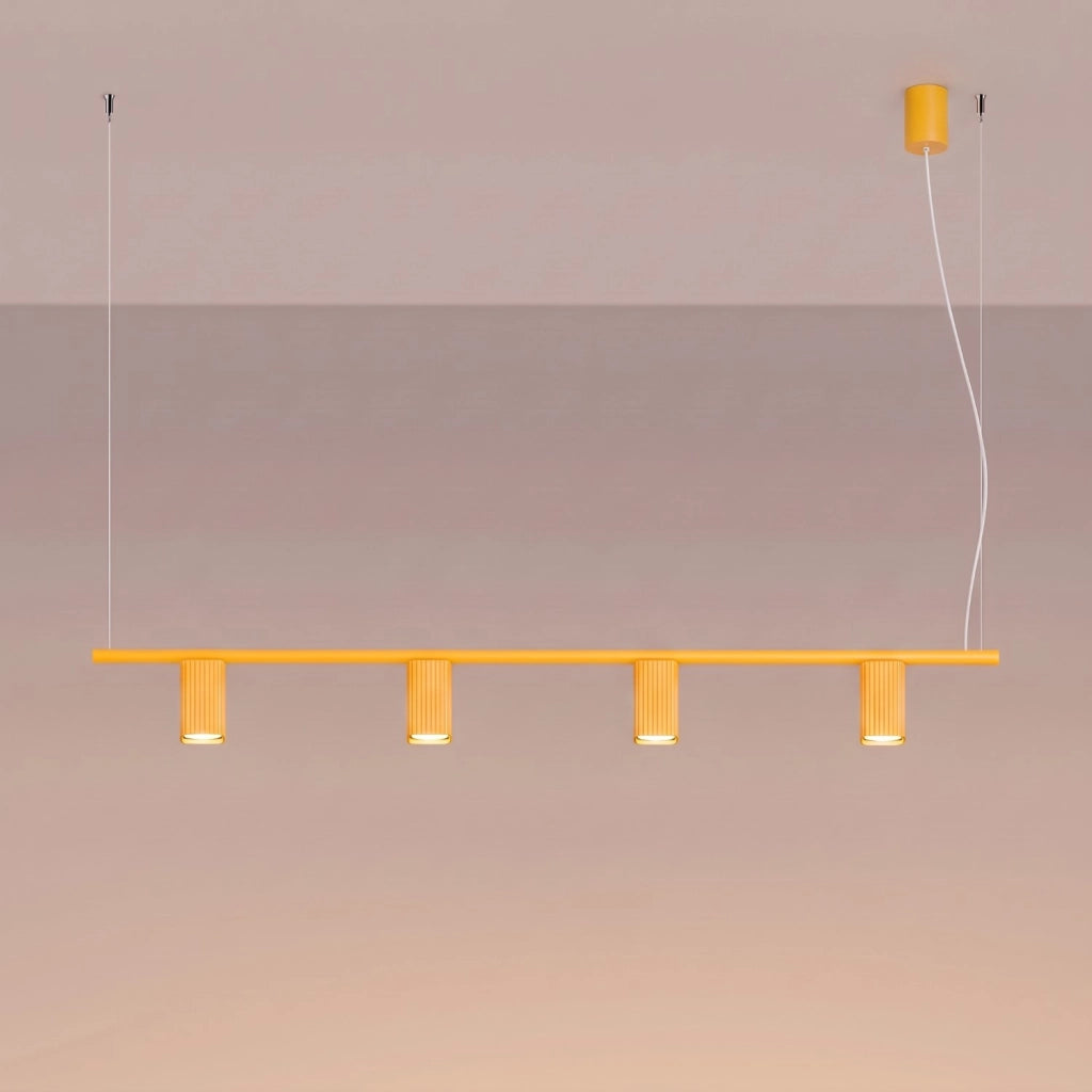 Lampadario RAYO 4 giallo
