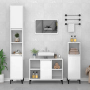 Mobile Lavabo Bianco Lucido 80x33x60 cm in Legno Multistrato 821294