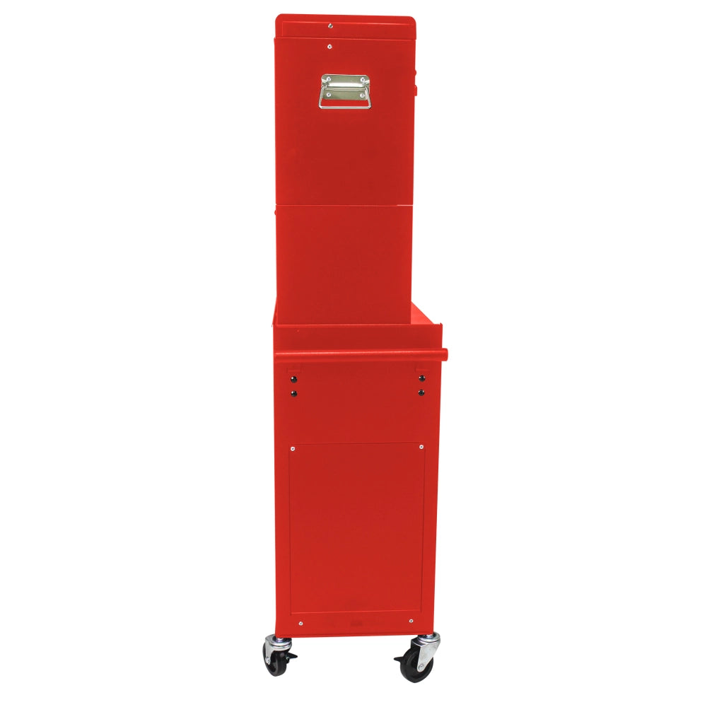 Carrello portautensili rimovibile a 6 cassetti con armadietto inferiore, ruote girevoli e chiusura, rosso