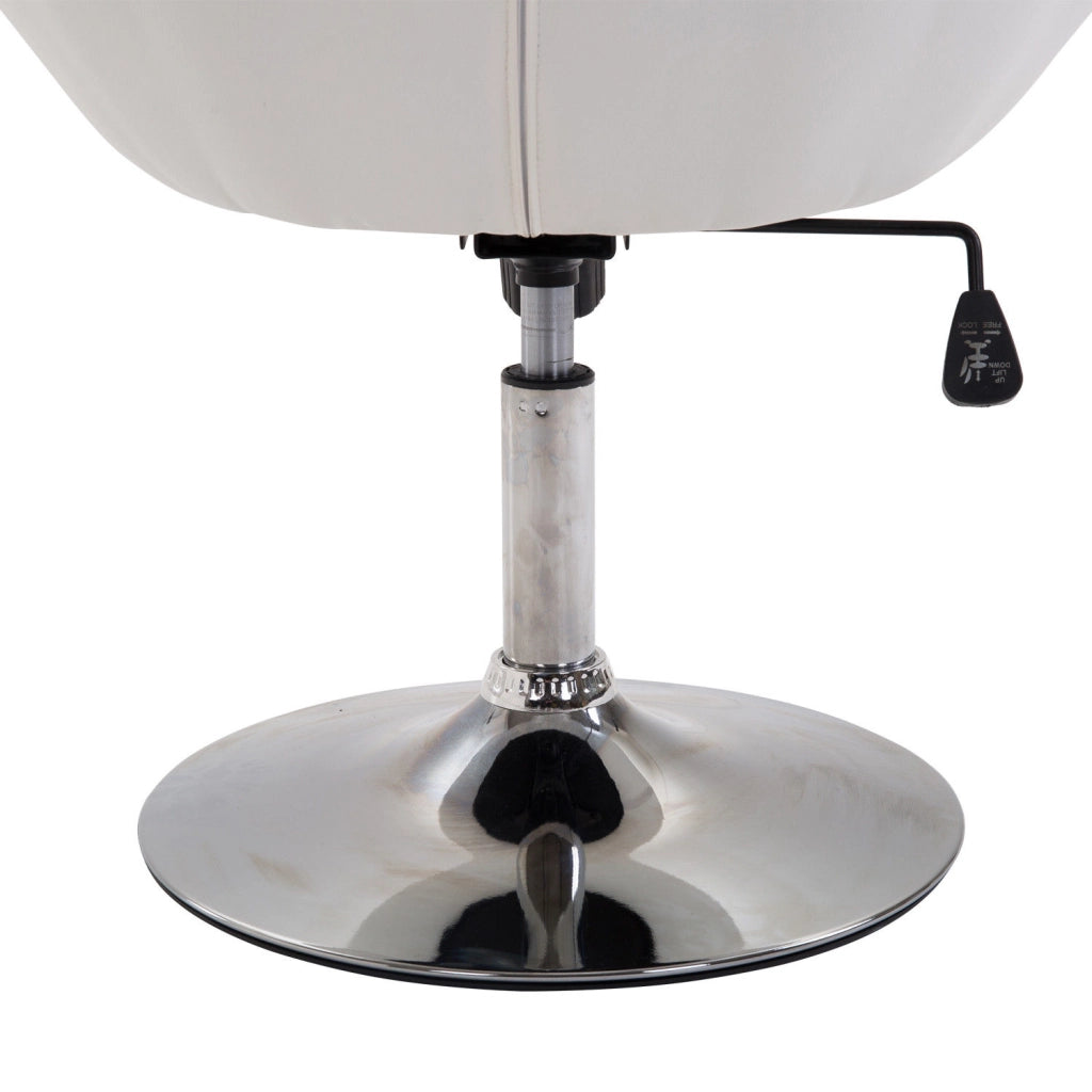 Poltrona Relax ¨C Xylo ¨C Similpelle Bianca con Base in Metallo