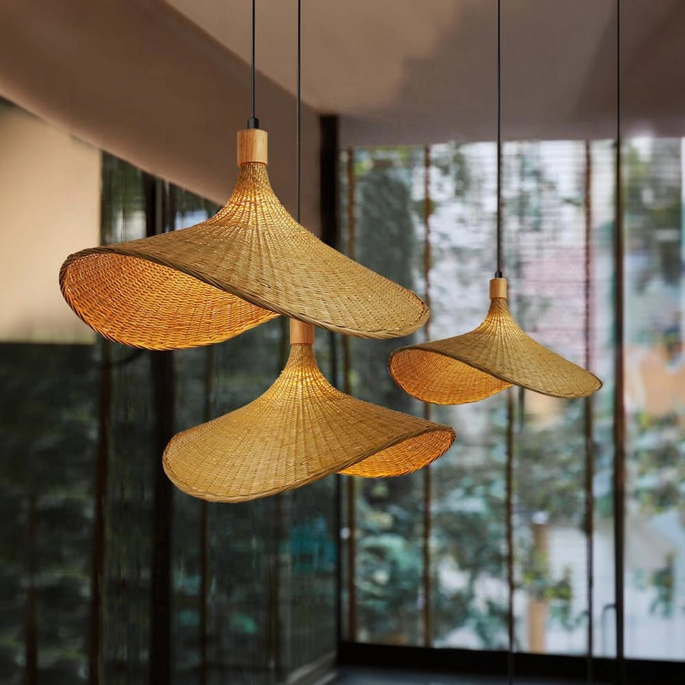 Lampada A Sospensione In Bambù APP1642-1CP 30cm