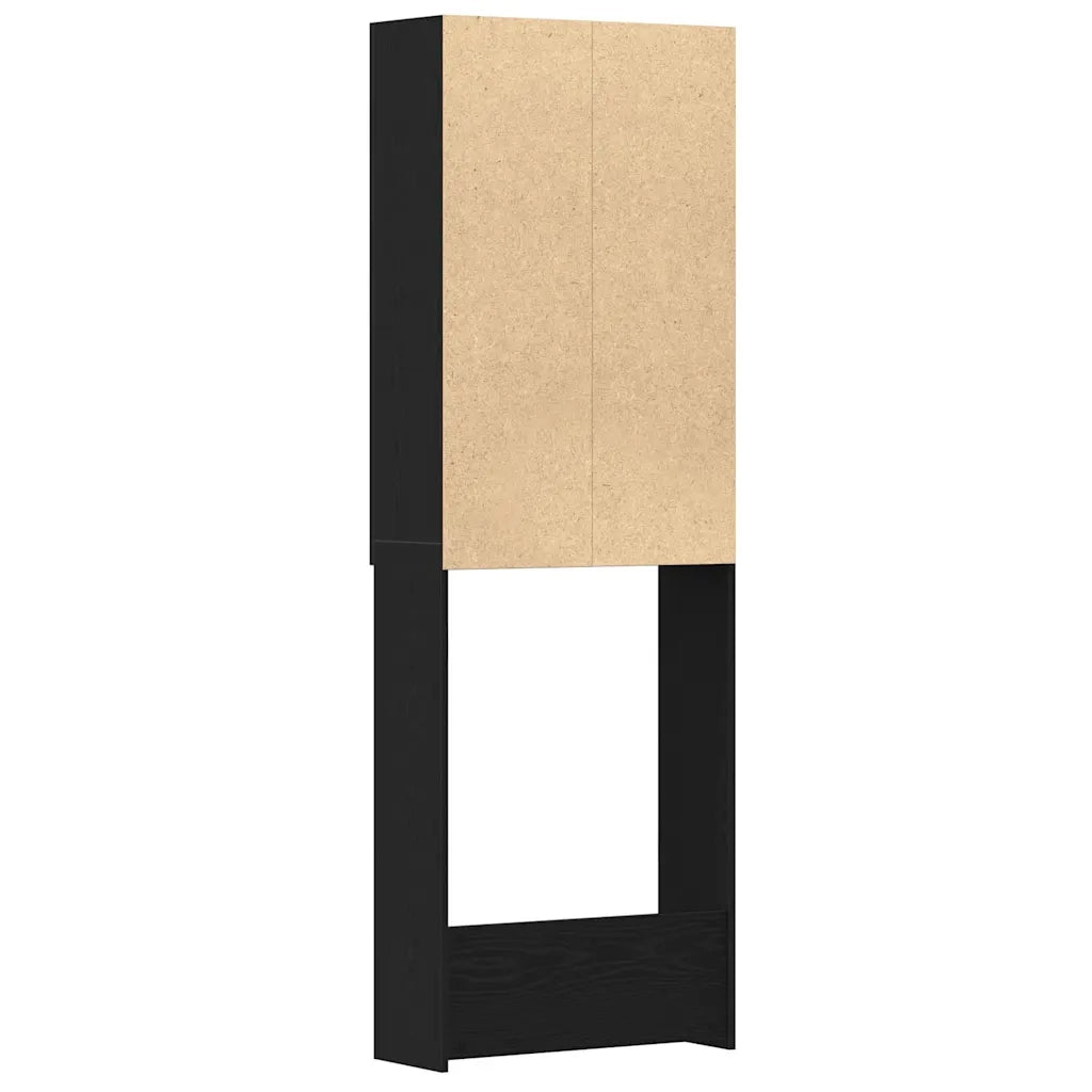 Mobile per Lavatrice Rovere Nero 64x25,5x190 cm CFW7927672