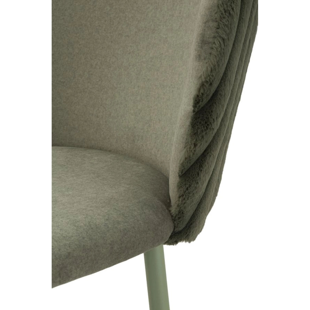 Set di 2 Sgabelli Alti VKH884, Verde, Poliestere, 55x58x106 cm