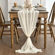 Corona d'oro - Tela da tavolo - Tela da tavolo - Poliestere di alta qualità - Beige - Decorazione da tavolo - Per interni ed esterni - 80 x 400 cm