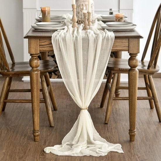 Corona d'oro - Tela da tavolo - Tela da tavolo - Poliestere di alta qualità - Beige - Decorazione da tavolo - Per interni ed esterni - 80 x 400 cm