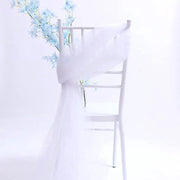 Decorazione per sedie - Copri braccioli - Decorazione DIY - Bianco - Cerimoniale - 2 pezzi