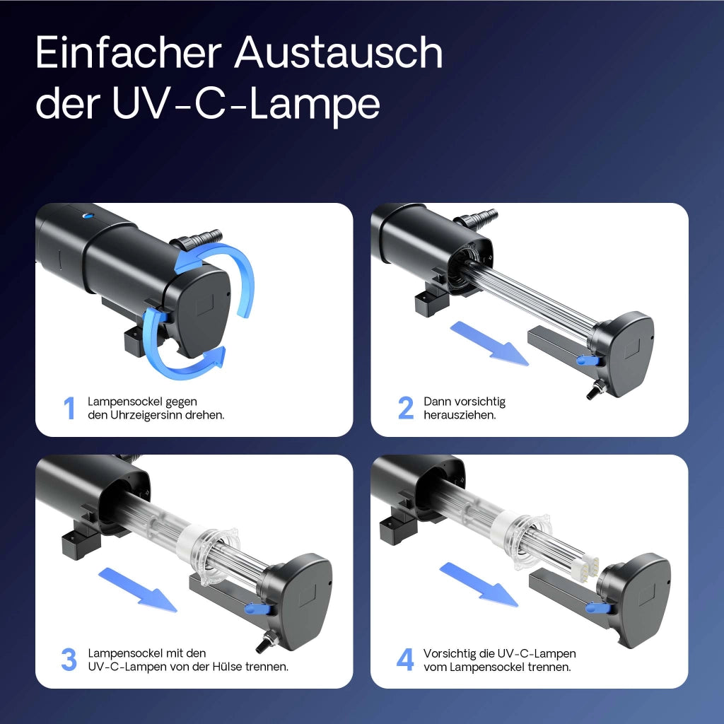 CUV-2072 Chiarificatore UVC 72W Sterilizzatore per laghetti contro le alghe