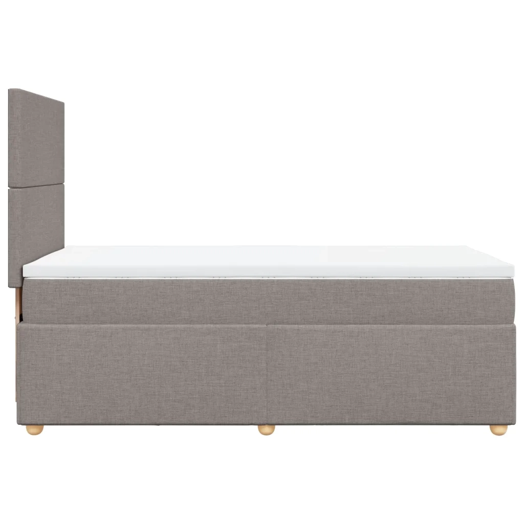 Giroletto a Molle con Materasso Tortora 90x190 cm in Tessuto