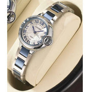 Trade Shop - Orologio Polso Uomo Donna Longbo 80771 Quarzo Calendario Impermeabile Silver Blu -   -donna    -