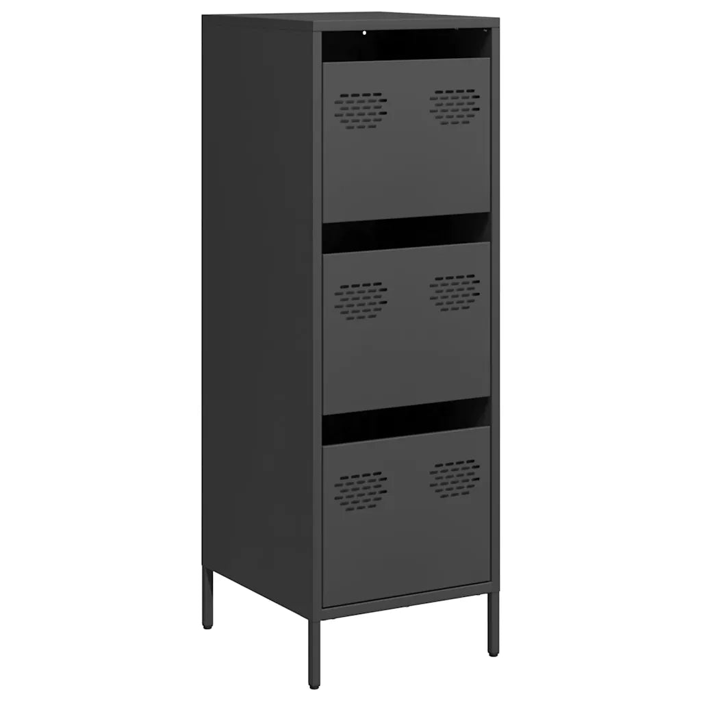 Credenza | Madia | Buffet da pranzo | Armadio da pranzo Nera 39x35x103,5 cm in Acciaio