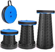 Kruk in altezza regolabile - Mini telescopio da campeggio - Sedia da esterno leggera - Stabile per outdoor - Sopporta fino a 180kg - Ideale per camminate/feste - Seduta pieghevole