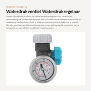 Regolatore di pressione per irrigazione di giardino G3/4in con manometro - Regolatore di pressione per acqua - Controller di irrigazione per giardino - Valvola di pressione regolabile - Manopola facile da utilizzare - Adatto per timer di acqua