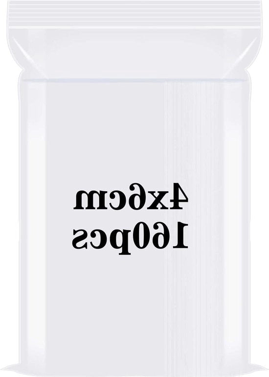 Set di sacchetti chiusi a mano da 160 pezzi - 4 x 6 cm - chiusura a compressione trasparente - sacchetti di plastica confezionati in sacchetti di congelamento