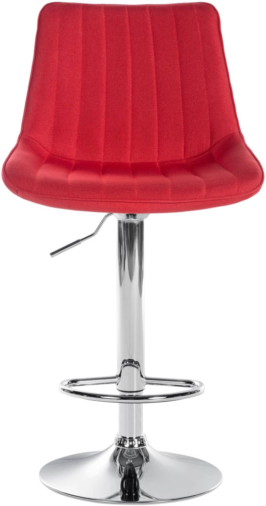 Sgabello Toni Tessuto rosso,cromo