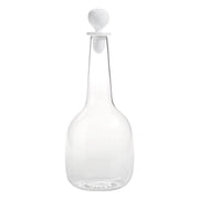 Zafferano Bottiglia Bilia in vetro borosilicato bianco fatta a mano, design elegante e minimalista per servire acqua e bevande con stile raffinato