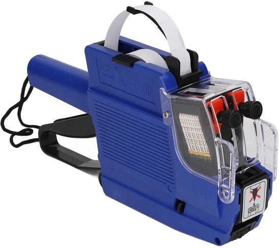 Etichettatrice rapida - Stampa velocemente - Pistola per biglietti prezzi - 2 linee - 10 cifre - Carrello d'inchiostro - Materiale ABS