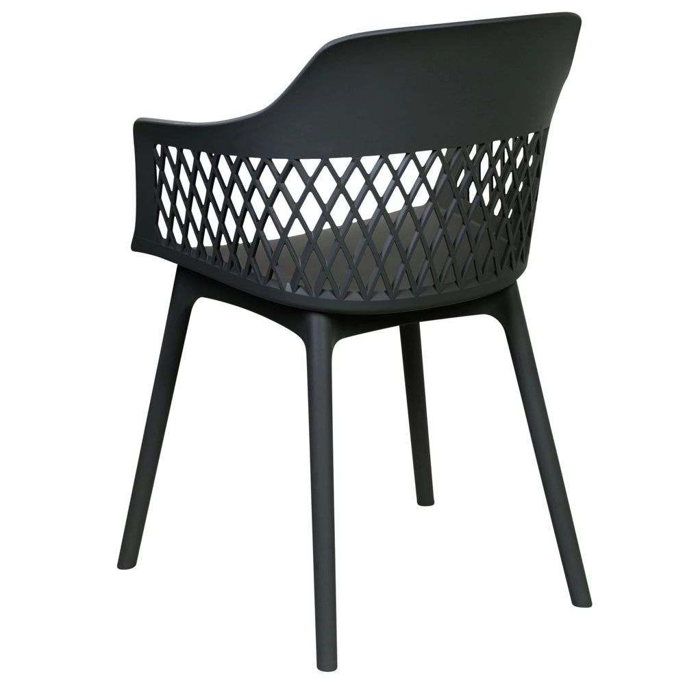 Set di 2 sedie da pranzo in materiale sintetico nero stile moderno soggiorno cucina