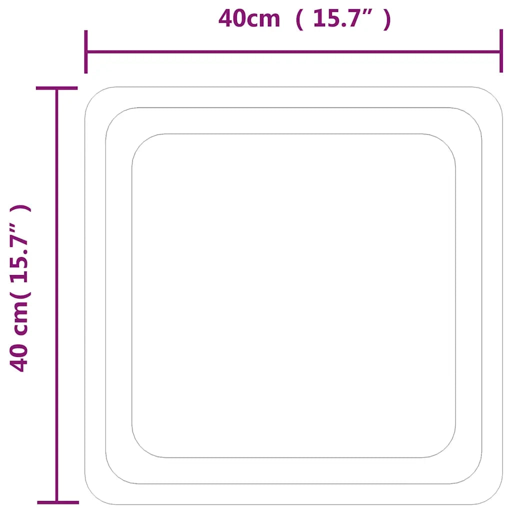 Specchio da Bagno con Luci LED 40x40 cm 151776