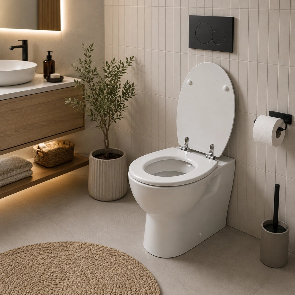 Copriwater MDF Stampa Effetto Mosaico Universale 43x38 cm 59124
