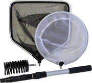 Set di pulizia per il mantenimento della vasca - maniglia telescopica - raccoglitore di schiuma - rete da pesca - spazzolino di pulizia