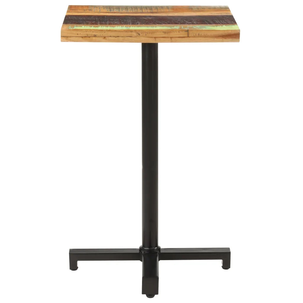 Tavolo da Bistrot Quadrato 50x50x75 cm in Massello di Recupero 320286