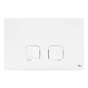 Placca cassetta wc Oli serie Plain in abs bianco con doppio scarico