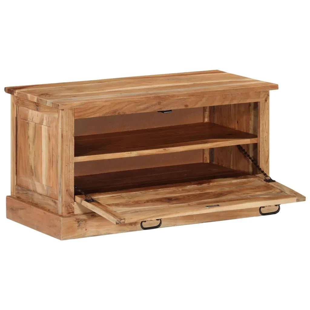 Panca con Scarpiera 85x40x45 cm in Legno Massello di Acacia 337826