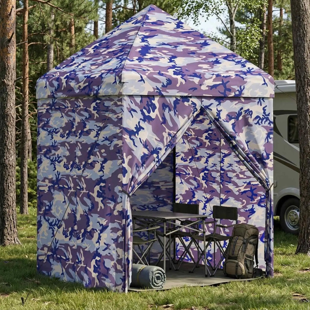 Gazebo Pop-up con 4 Pareti 2 x 2 m Blu Cacciatore 42036829