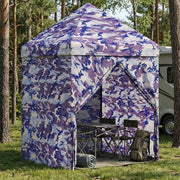 Gazebo Pop-up con 4 Pareti 2 x 2 m Blu Cacciatore 42036829