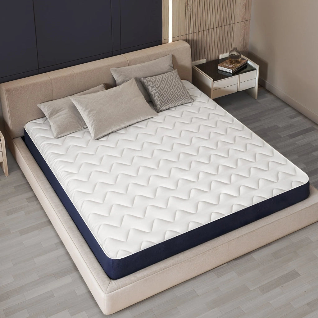 Materasso matrimoniale 140x190 in Waterfoam Ipoallergenico, 10 cm ESSENTIAL | Imbottitura in Ovatta e Rivestimento in Tessuto 3D Traspirante, Antiacaro e Antifungino | Made in Italy