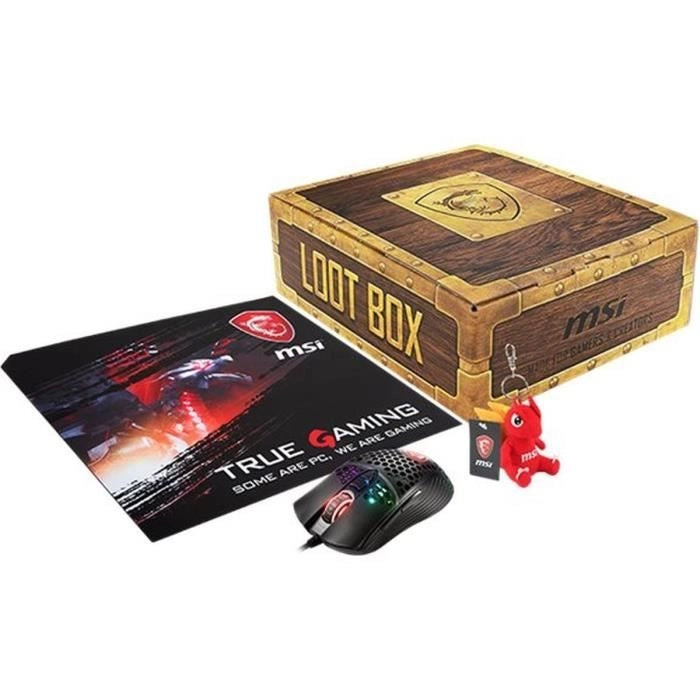Bottino 1 (mouse da gioco + tappetino per mouse + portachiavi Lucky Dragon)