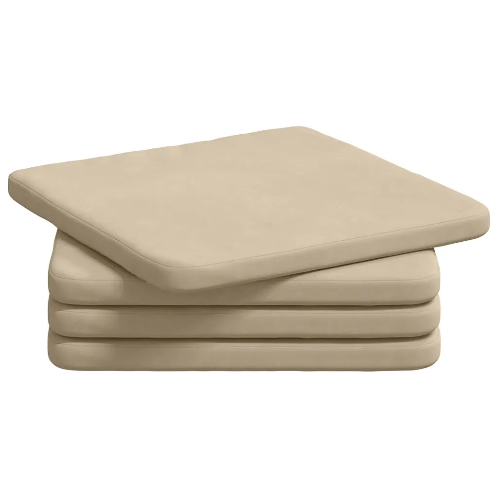 Cuscini per Seduta 4 pz | Cuscini per sedie Crema 40 x 40 x 3 cm