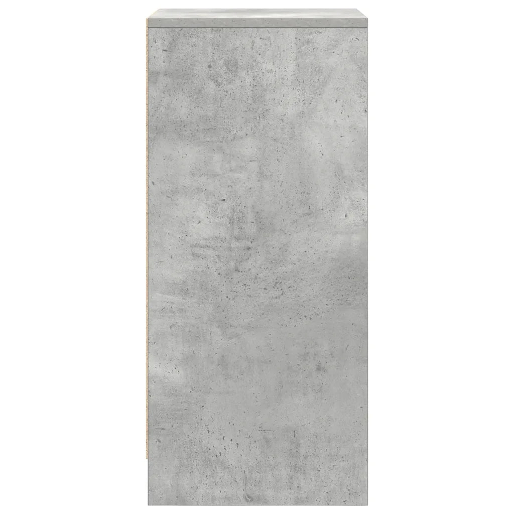 Scarpiera Grigio Cemento 29,5x34x76 cm in Legno Multistrato