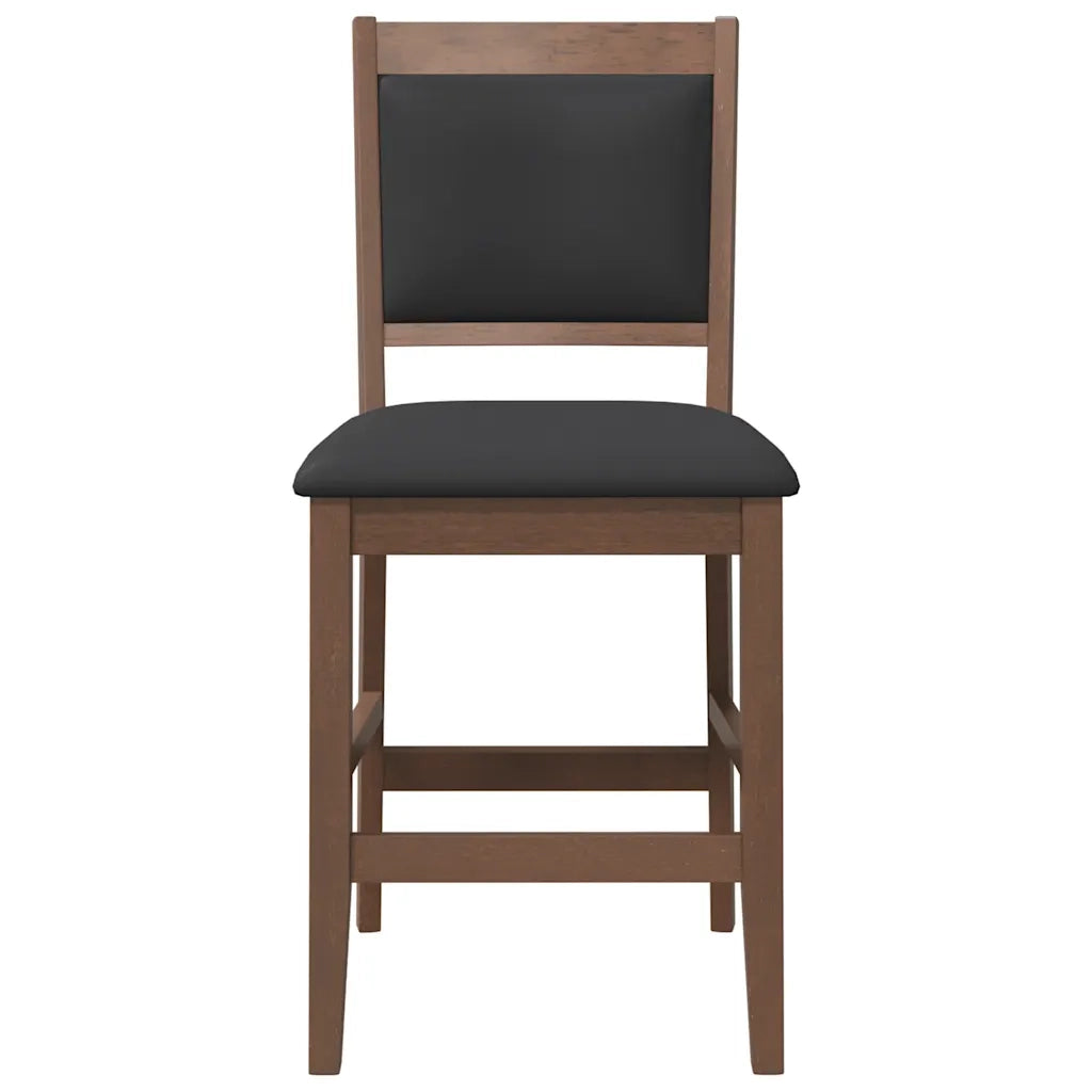 Sgabelli da Bar con Cuscini 2pz Marrone Legno Massello di Hevea 4102564