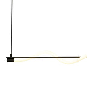 Lampadario Moderno Serpente Acciaio Bianco Policarbonato Nero Led 15W 2700K