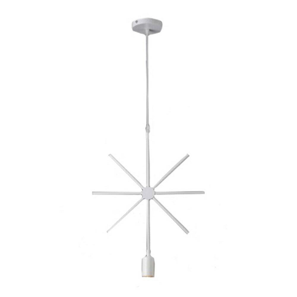 Trade Shop - Lampada A Sospensione Moderna A Stella Per Lampadine E27 Portalampada B35-x - Bianco