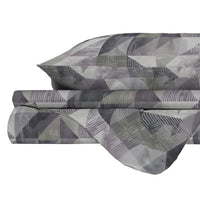 Copripiumino Singolo con Stampa sul Sacco e Federa Linea River Sepik Grey