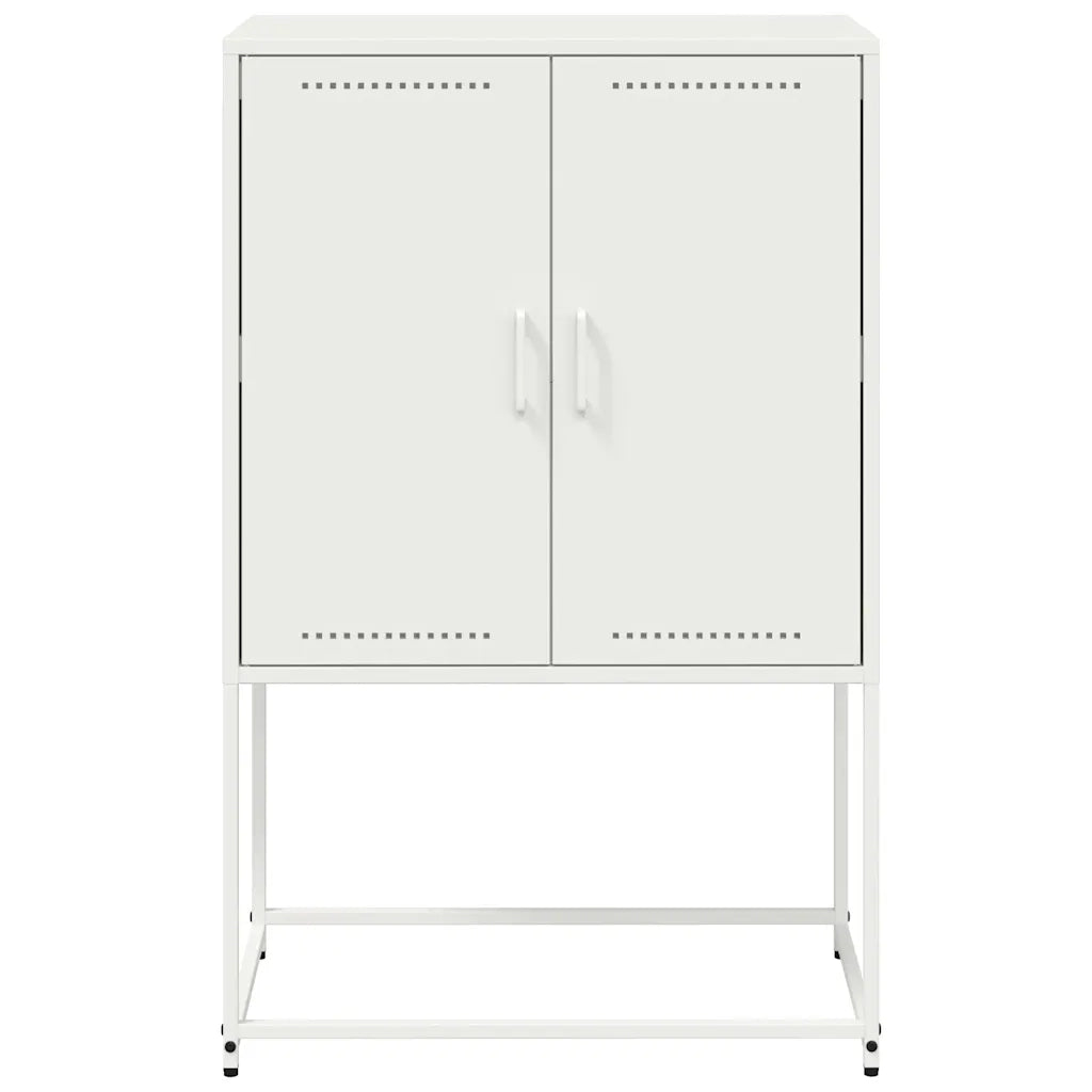 Credenza-Buffet-Armadio da cucina Bianca 68,5x38,5x107 cm in Acciaio 131967
