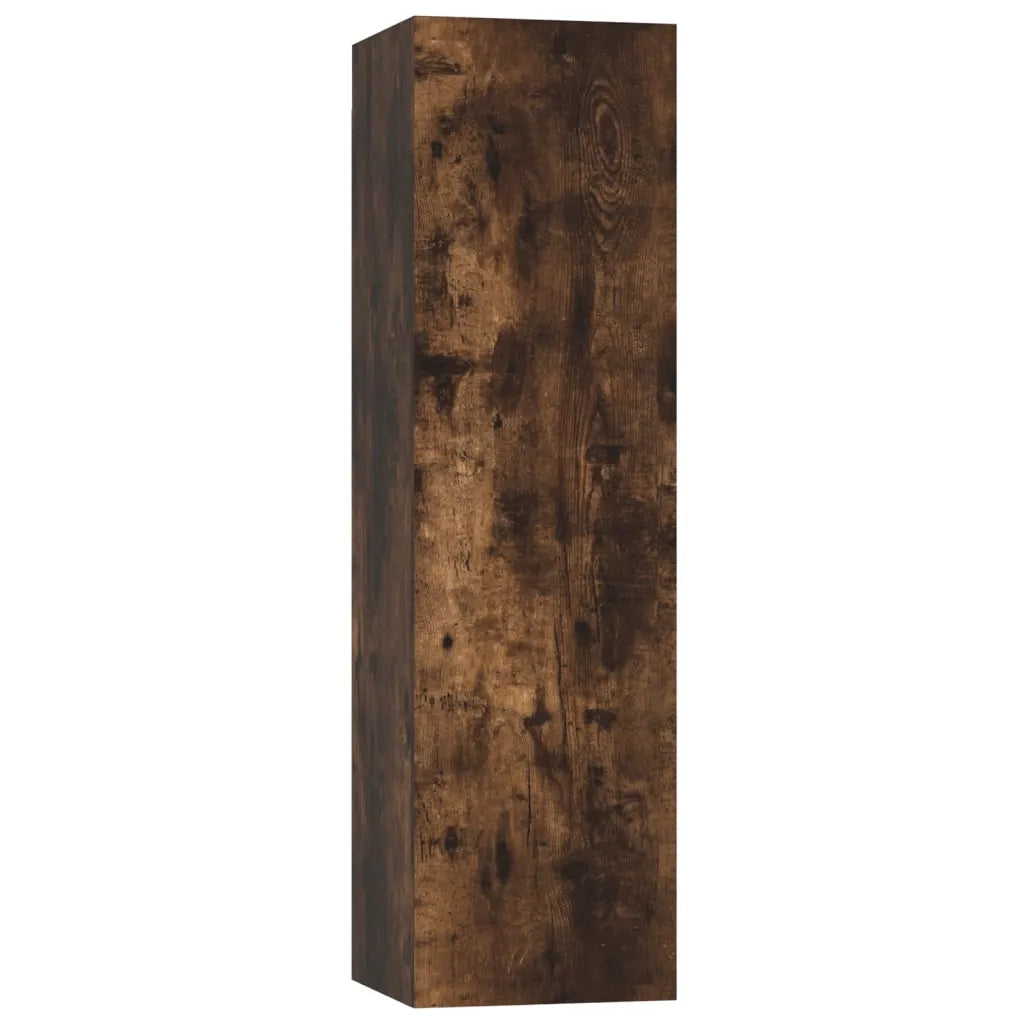 Set Mobili Porta TV 3 pz-Set di 3 Credenza per TV Rovere Fumo in Legno Multistrato 475625