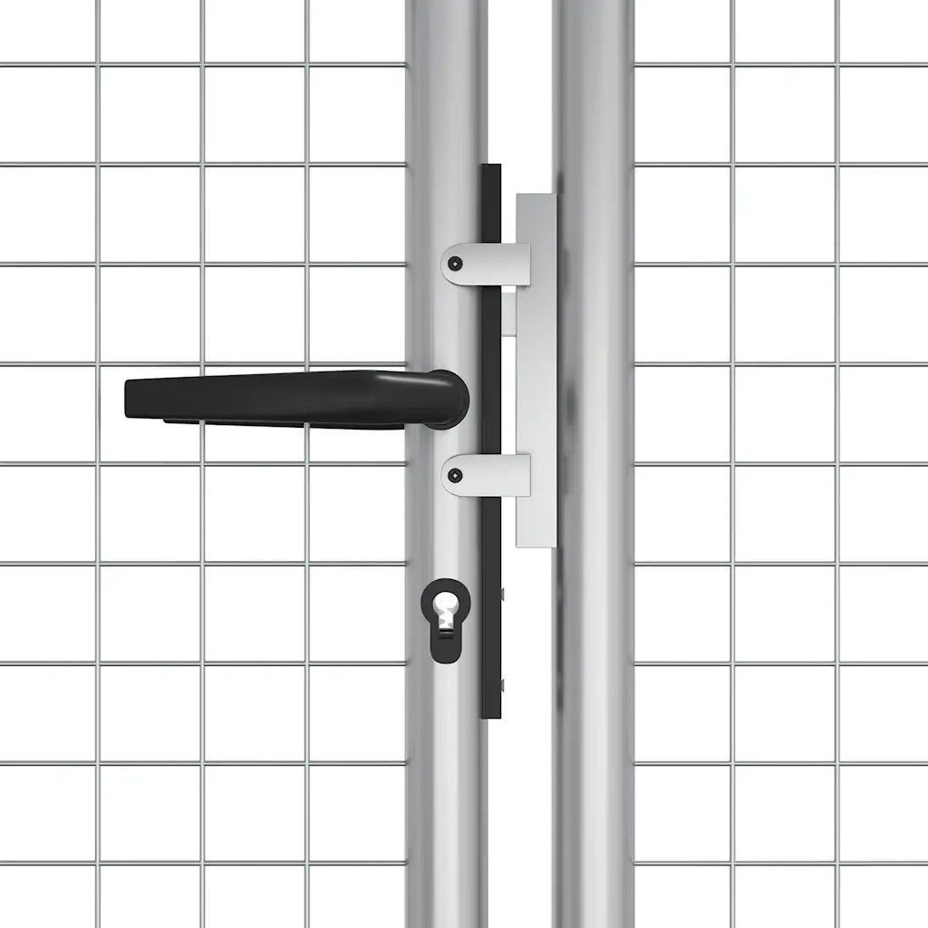 Cancello per Giardino in Acciaio Zincato 415x175cm Argento cod mxl 41343