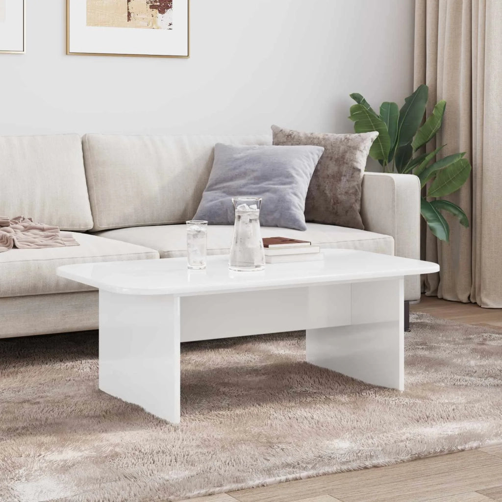 Tavolino da salotto Bianco Lucido 93 x 53 x 33 cm 891144
