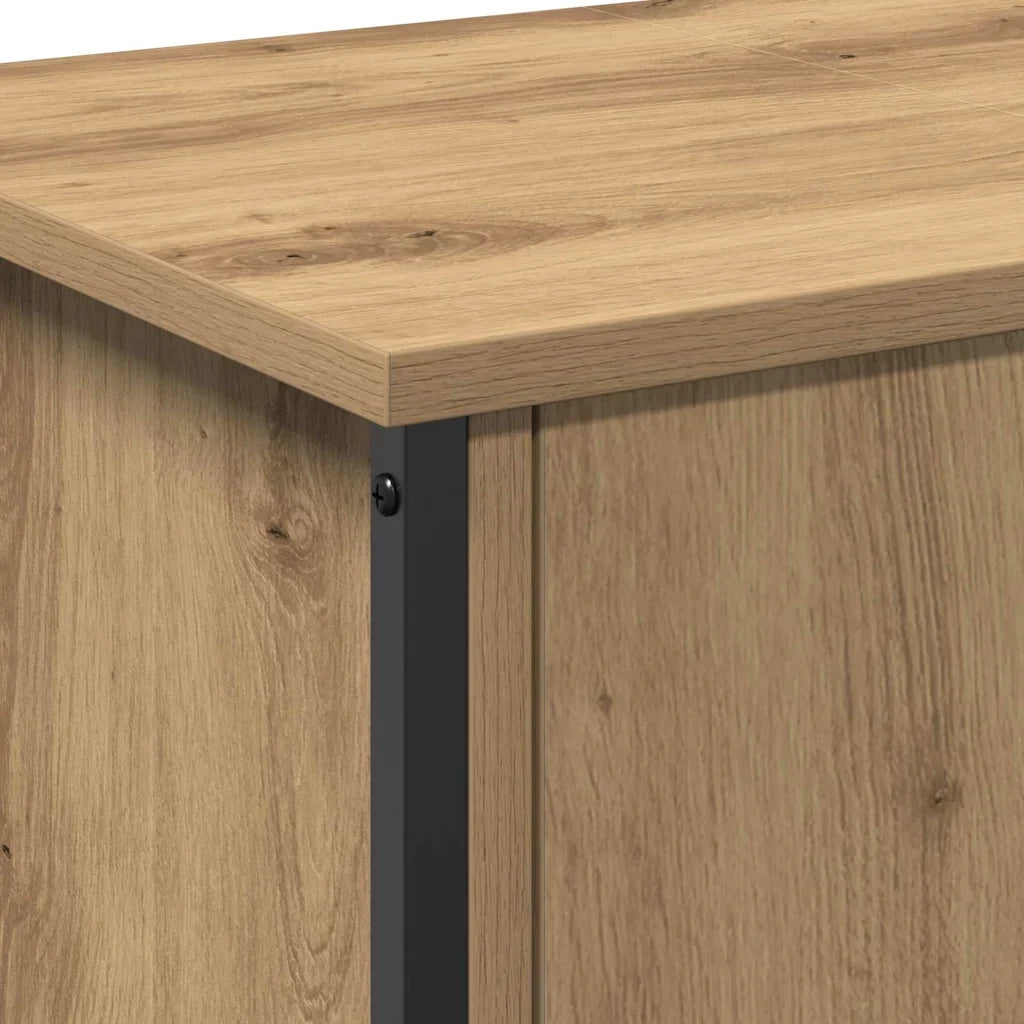 Mobile TV rettangolare moderno con vano contenitore 100 x 35 x 45 cm elegante finitura in legno composito beige 02_0052431