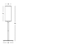 Piantana Lampada Grande a Cilindro Colore Alluminio per Esterno Linea Lounge Livos