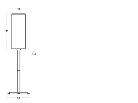 Piantana Lampada Grande a Cilindro Colore Alluminio per Esterno Linea Lounge Livos