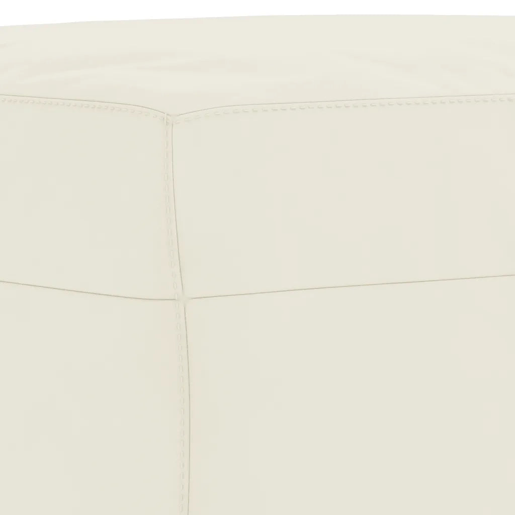 Set di Divani 3 pz con Cuscini Crema in Velluto